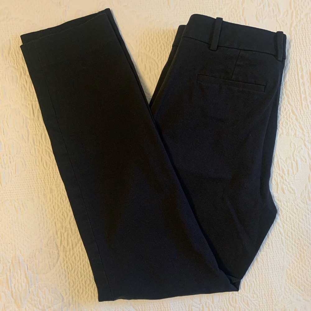 J. Crew Women's Maddie Style Black Ankle Pants 27" Inseam Size 2